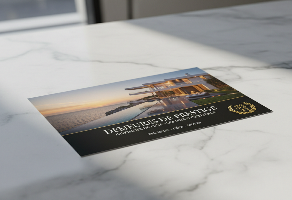 Le format carte postale premium l'impact visuel immédiat