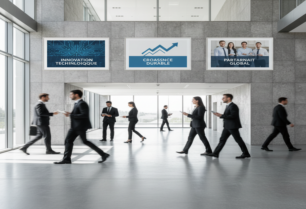 Voorbeelden van professionele toepassingen van A2 posters in retail, vastgoed en cultuur