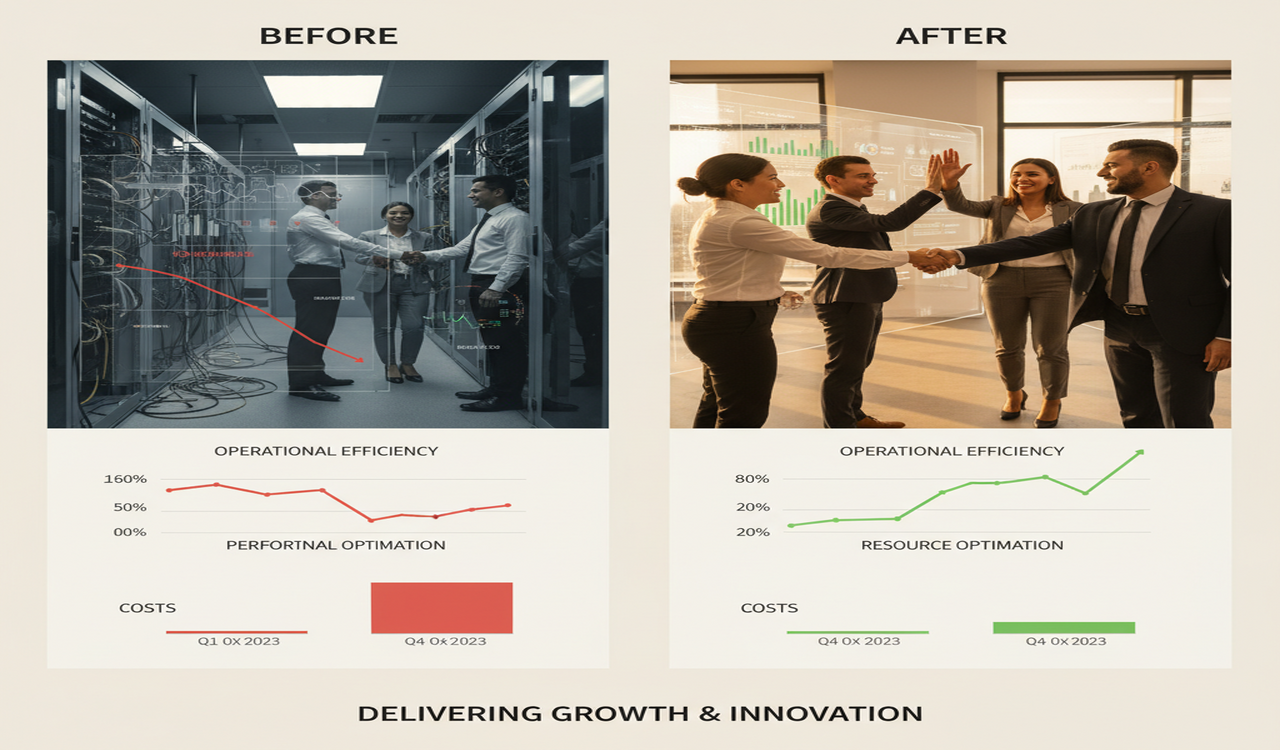 Operational performance gains achieved through strategic outsourcing partnerships and quality management