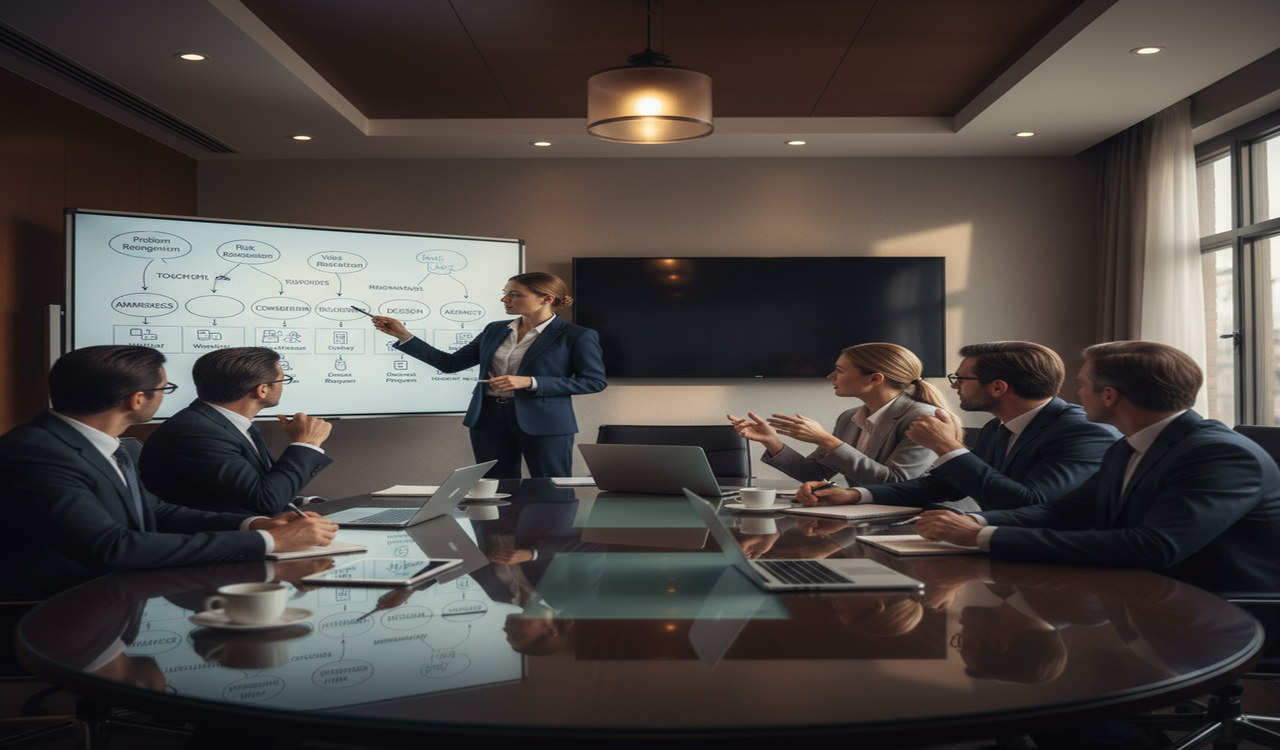 Illustration of psychology principles mapped to B2B sales funnel stages