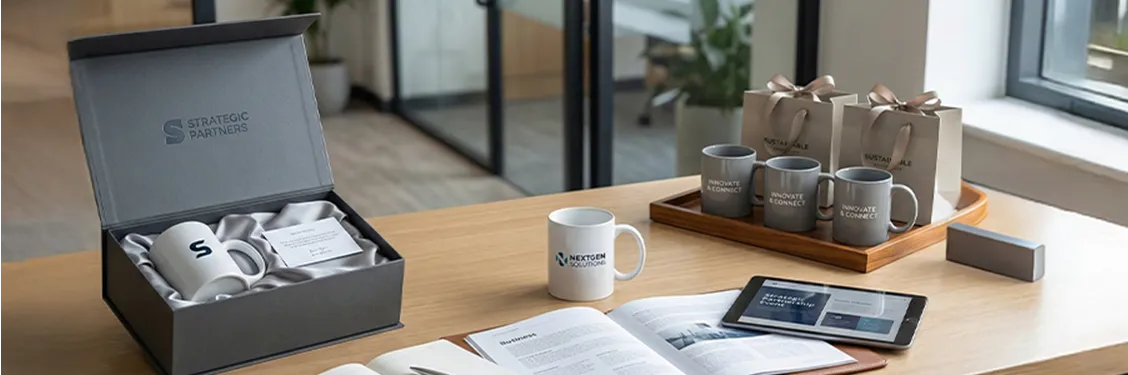 Utilisations B2B des tasses personnalisées, cadeaux d'affaires et salons