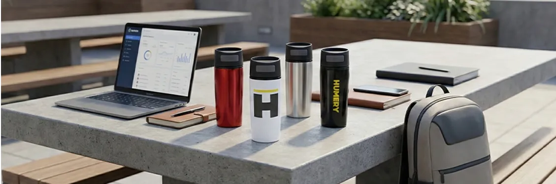 Tasse personnalisée entreprise utilisée au bureau, visibilité marketing quotidienne